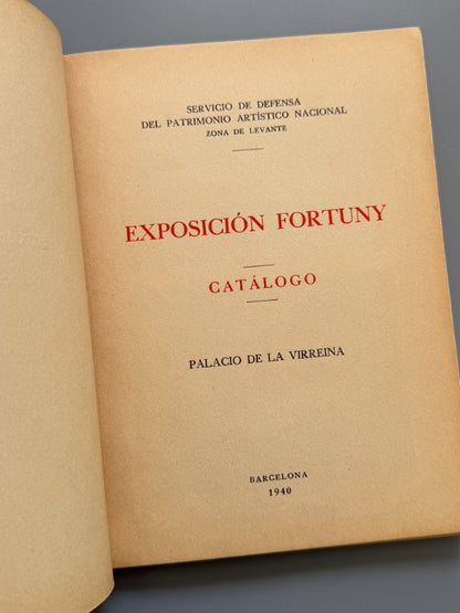 Exposición Fortuny, Servicio de Defensa del Patrimonio Artístico Nacional - 1940