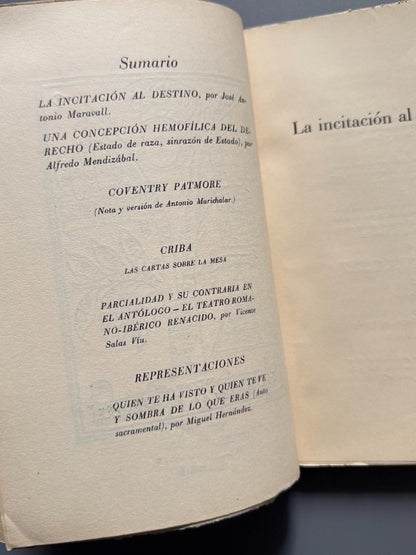 Cruz y Raya nº17. Quien te ha visto y quien te ve, Miguel Hernández - Madrid, agosto de 1934