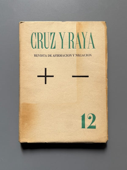 Cruz y Raya nº12. María Zambrano, José Bergamín, Mary Baker-Eddy - Madrid, marzo de 1934