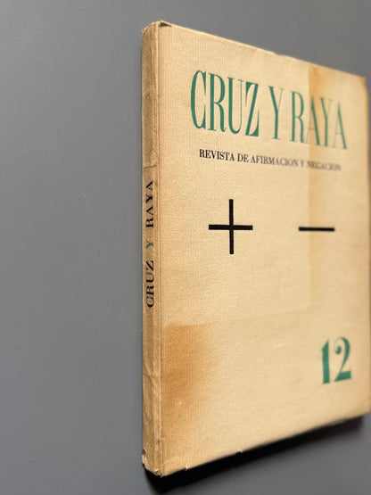 Cruz y Raya nº12. María Zambrano, José Bergamín, Mary Baker-Eddy - Madrid, marzo de 1934