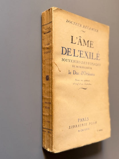 L'âme de l'exilé, Docteur Récamier - Libraire Plon, 1929