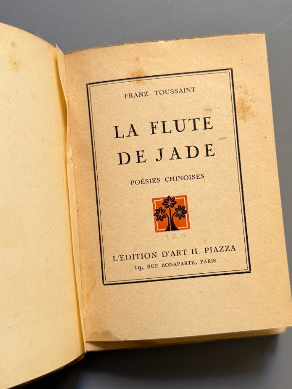 La flute de jade - Ex Oriente Lux, 1920