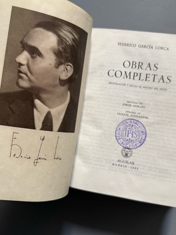 Obras completas, Federico García Lorca - Editorial Aguilar, 1955