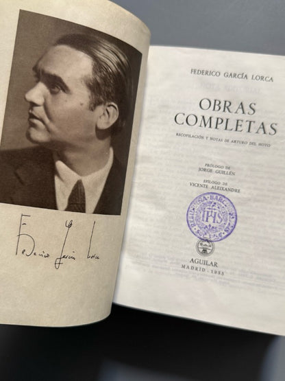 Obras completas, Federico García Lorca - Editorial Aguilar, 1955