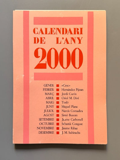 Calendari de l'any 2000. 12 mesos il.lustrats per 12 artistes - Subirachs, Cesc, Curós