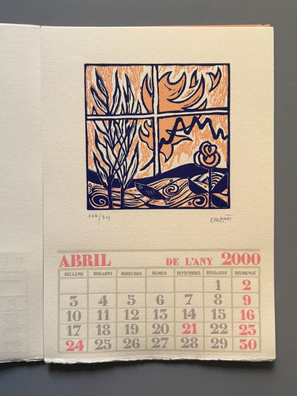 Calendari de l'any 2000. 12 mesos il.lustrats per 12 artistes - Subirachs, Cesc, Curós