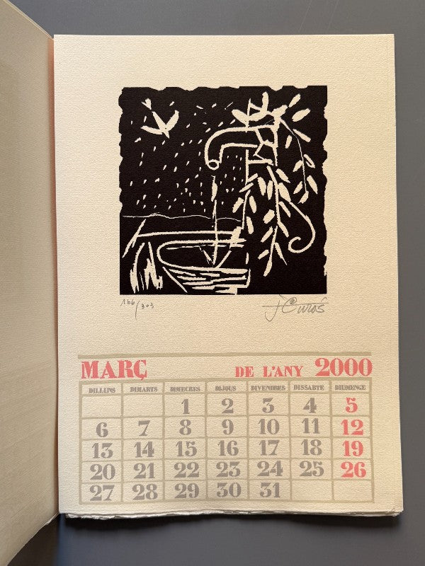 Calendari de l'any 2000. 12 mesos il.lustrats per 12 artistes - Subirachs, Cesc, Curós