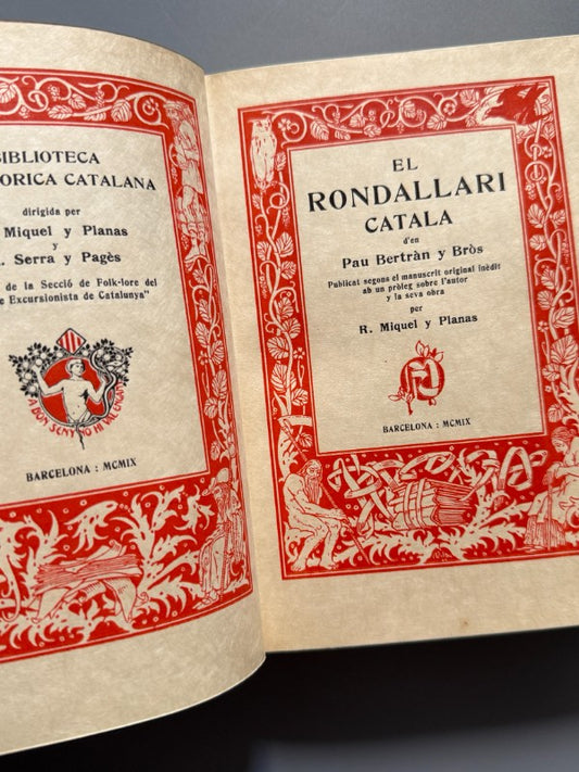 El rondallari català d'en Pau Bertrán y Bros - R. Miquel y Plana, 1909