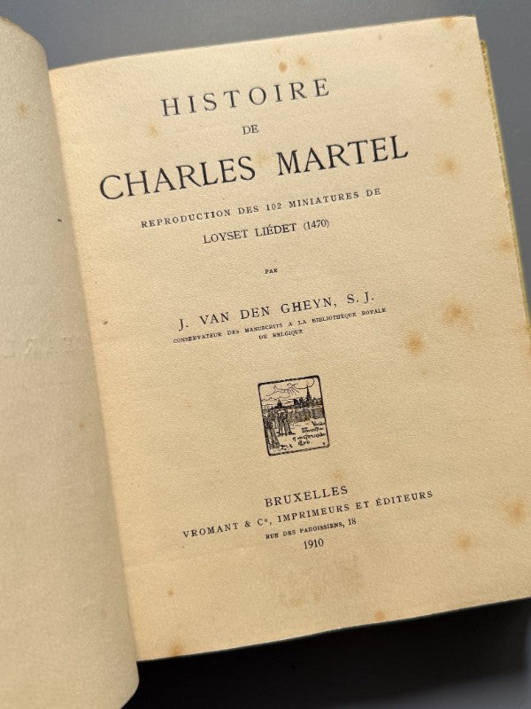 Histoire de charles Martel, J. van den Gheyn - Vromant & Cº imprimeurs et éditeurs, 1910