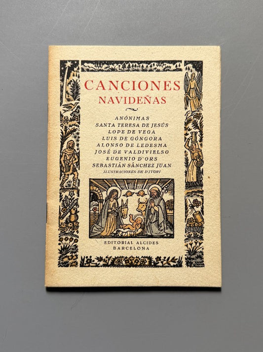 Canciones navideñas. Coloreado a mano, ejemplar de Joan d'Ivori - Editorial Alcides, 1939