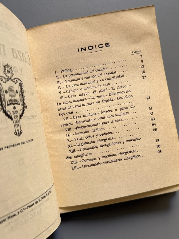 Caza mayor, Ángel de Arámburu - Imp. Bayer Hnos. y Cía., ca. 1920