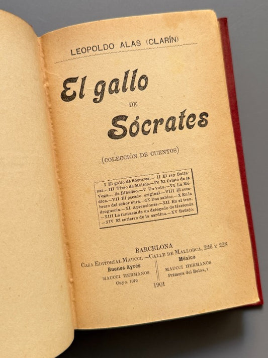 Colección de cuentos, Leopoldo Alas Clarín - Casa Editorial Maucci, 1901