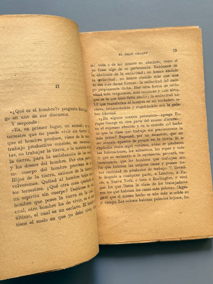 El gran crimen, León Tolstoi - Editorial Atlante, ca. 1920