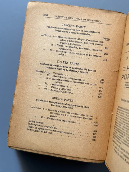 Prácticas científicas de ocultismo, J. Poch Noguer - Casa Editorial Orrier, 1924