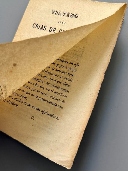 Tratado de las crias de canarios - Librería de los sucesores de Font, 1861