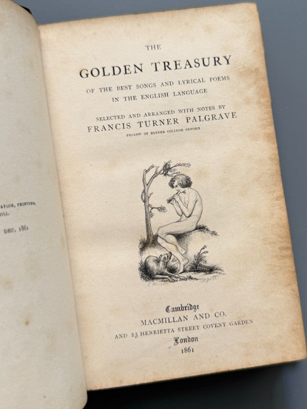 The golden treasury, Francis Turner Palgrave (Ex libris Joan d'Ivori) - Macmillan and Co, 1861