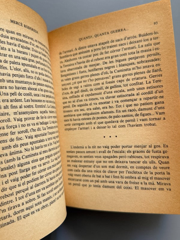 Quanta, quanta guerra..., Mercè Rodoreda (1ª ed.) - Club Editor, 1980