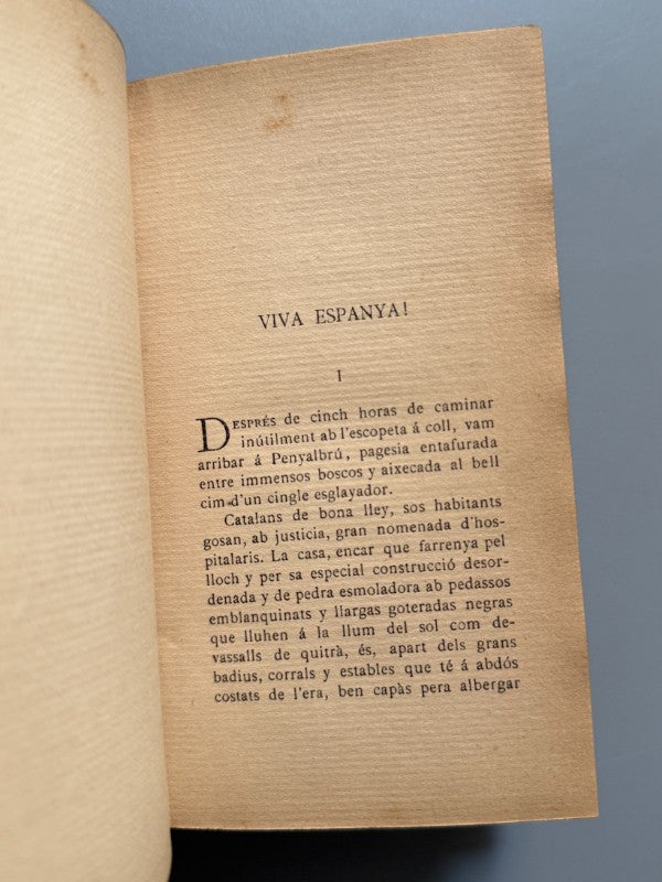 Figura y paisatge, Narcís Oller (firmado - 1ª ed.) - Tip. L'Avenç, 1897