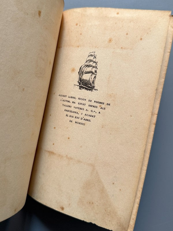 L'irradiador del port i les gavines, Joan Salvat-Papasseit (1ª ed.) - Tallers Atenes A. G., 1921