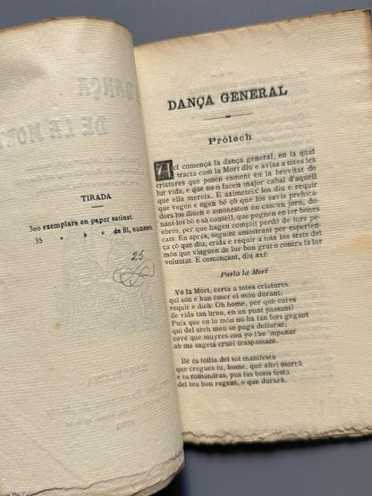 La dança de la mort, Venturos Pelegrí (edición especial, nº25) - Stampa de Francesch X. Altés, 1903