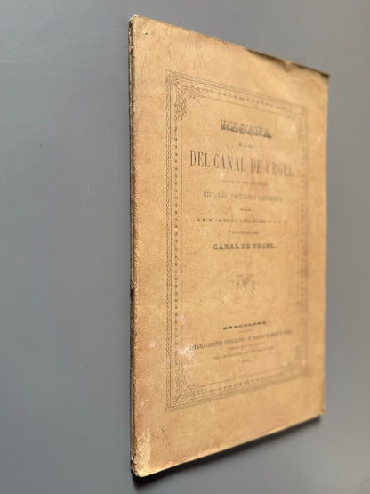 Reseña de la obra del Canal de Urgel - Establecimiento Tipográfico de Narciso Ramírez y Rialp, 1861