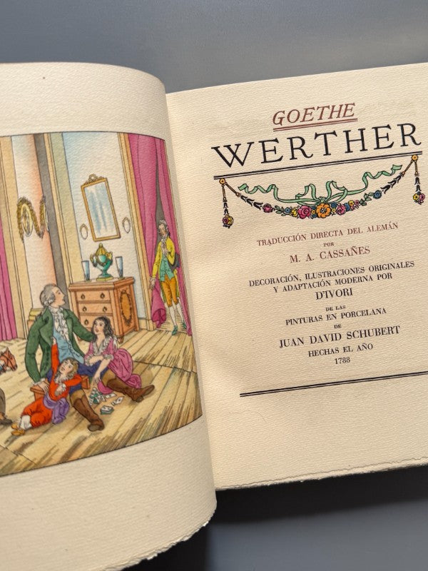 Werther, Goethe (numerado y firmado) - Editorial Mons Floris, 1945