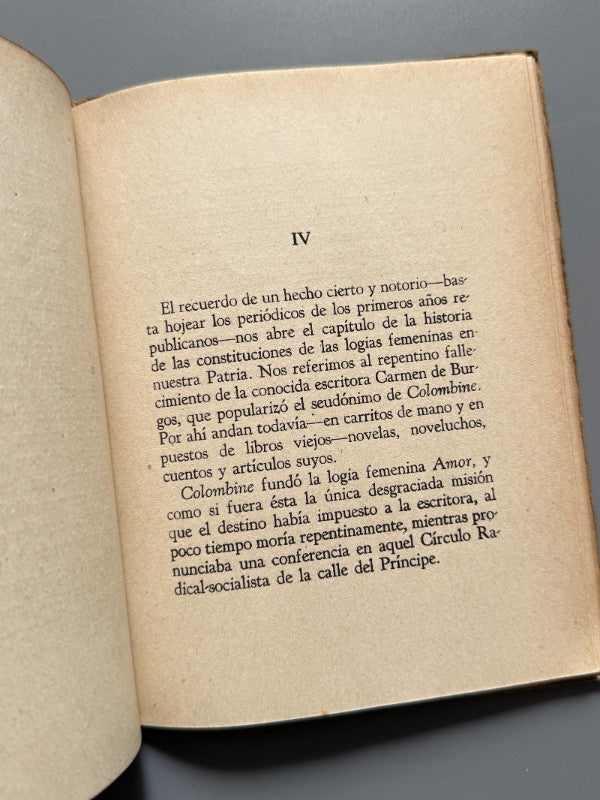 La masonería femenina - Ediciones Toledo, 1942