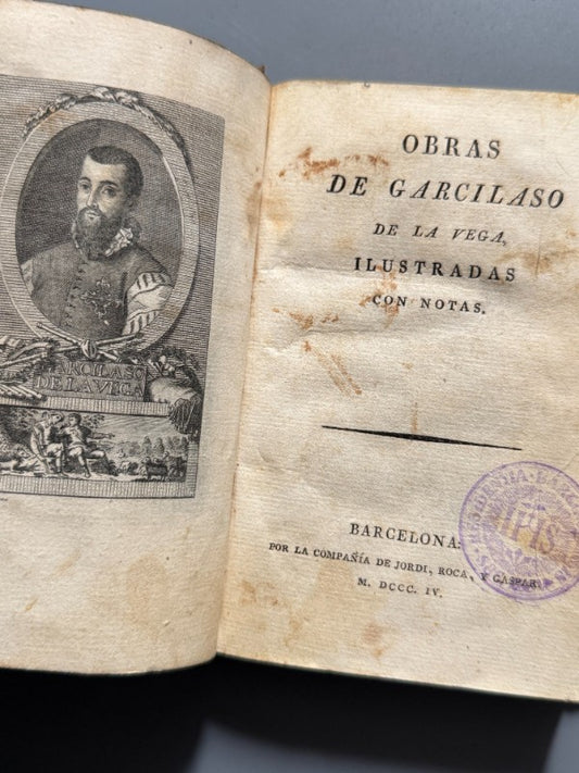 Obras de Garcilaso de la Vega - Compañía de Jordi, Roca y Gaspar, 1804