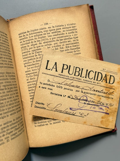 La astronomía y sus fundadores, Camilo Flammarión - Biblioteca de La Irradiación, ca. 1900