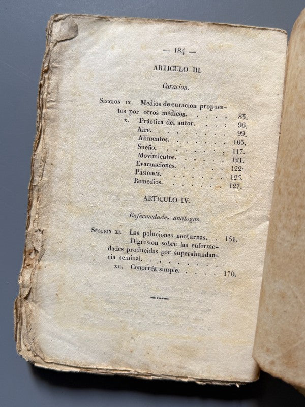 El onanismo. Enfermedades derivadas de la masturbación - Imprenta de Ignacio Estivill, 1845
