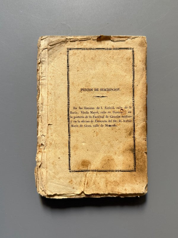 El onanismo. Enfermedades derivadas de la masturbación - Imprenta de Ignacio Estivill, 1845