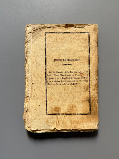 El onanismo. Enfermedades derivadas de la masturbación - Imprenta de Ignacio Estivill, 1845