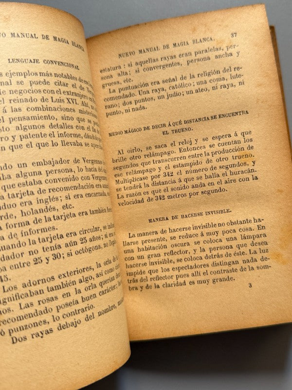 Manual de magia blanca, Karl Krespel - Librería de la viuda de Ch. Bouret, 1905