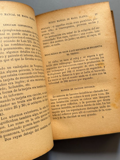 Manual de magia blanca, Karl Krespel - Librería de la viuda de Ch. Bouret, 1905