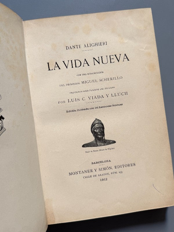 La vida nueva, Dante Alighieri - Editorial Montaner y Simón, 1912