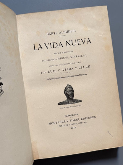 La vida nueva, Dante Alighieri - Editorial Montaner y Simón, 1912