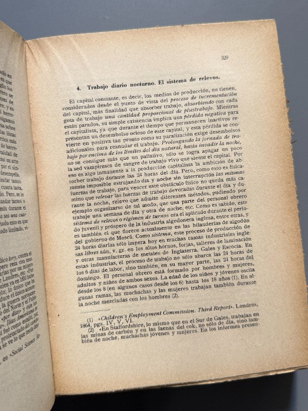 El Capital, Carlos Marx (tomo I completo) - Editorial Cenit, 1935