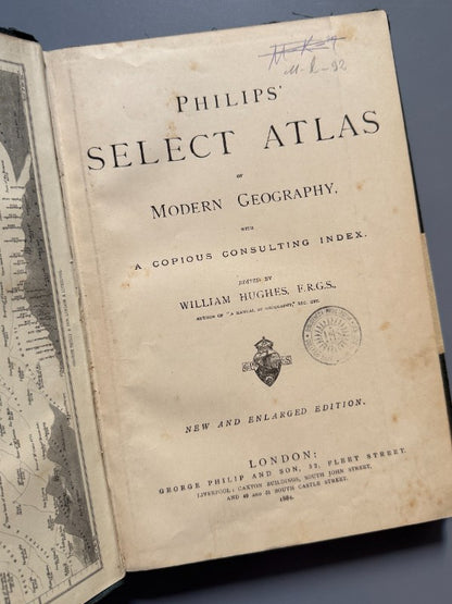Philip's select atlas of modern geography, William Hughes - George Philip and Son, 1884 - Antigularia (detalle 1)