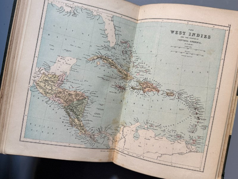 Philip's select atlas of modern geography, William Hughes - George Philip and Son, 1884 - Antigularia (detalle 6)
