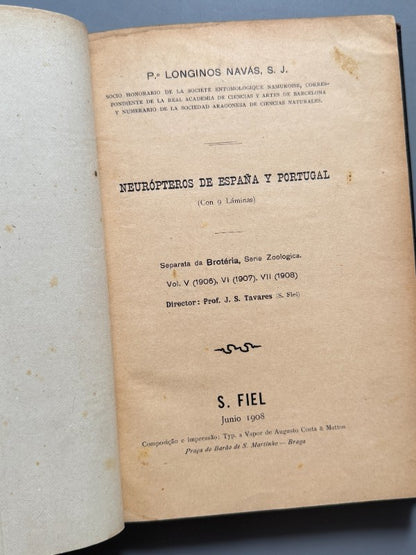 Neurópteros de España y Portugal, Longinos Navás - S. Fiel, 1908