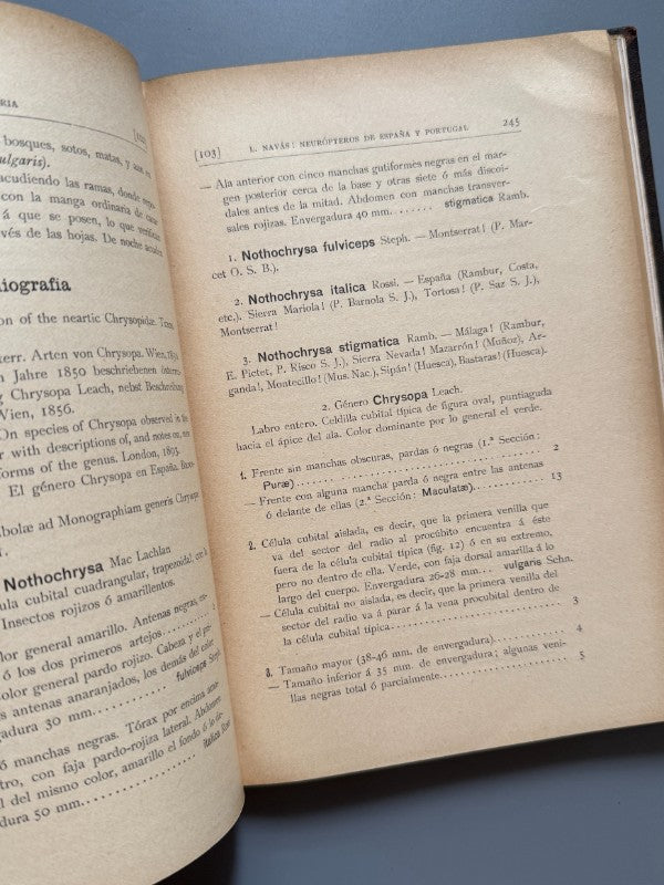 Neurópteros de España y Portugal, Longinos Navás - S. Fiel, 1908