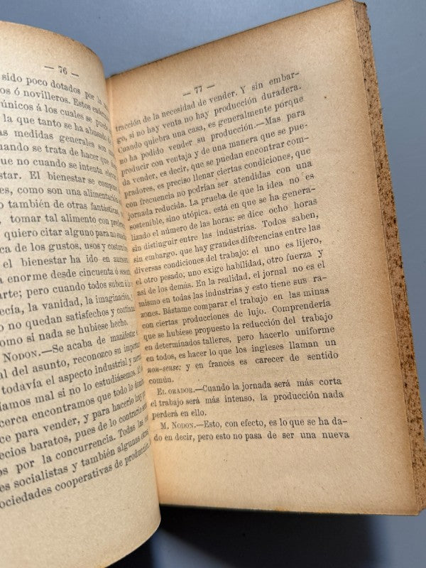 Las consecuencias de una huelga, Mauricio Block - Imprenta Cervantes, 1895