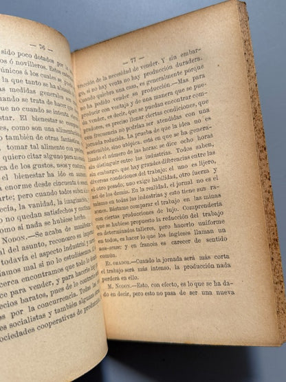 Las consecuencias de una huelga, Mauricio Block - Imprenta Cervantes, 1895