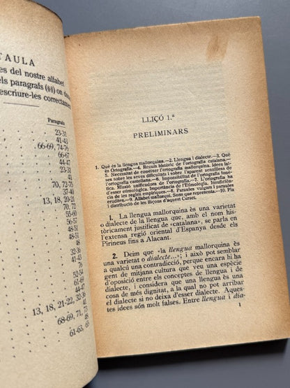 Ortografía mallorquina, Francesc de B. Moll - Imprenta de Mn. Alcover, 1931