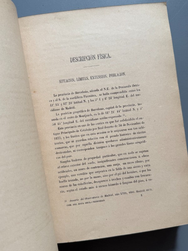 Descripción física, geológica y minera de la provincia de Barcelona, Maureta y Thós - 1881