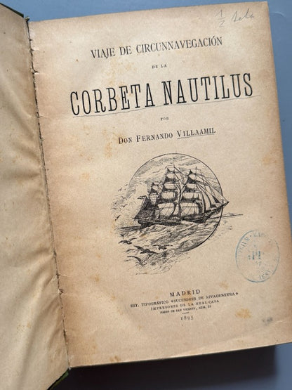 Viaje de circunnavegación de la corbeta Nautilus, Fernando Villaamil - Madrid, 1895