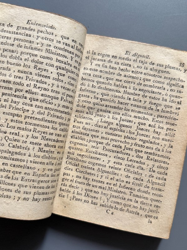 Sueños y discursos, Francisco de Quevedo - Impresor de S. R. M., s.XVIII