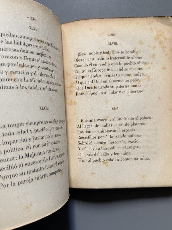 El drama del alma. Algo sobre Méjico y Maximiliano, José Zorrilla (1ª ed.) - 1867