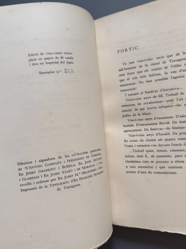 Tarraco quanta fuit... - Sindicat d'Iniciativa - Tipografia d'En Francesc Sugrañes - 1936