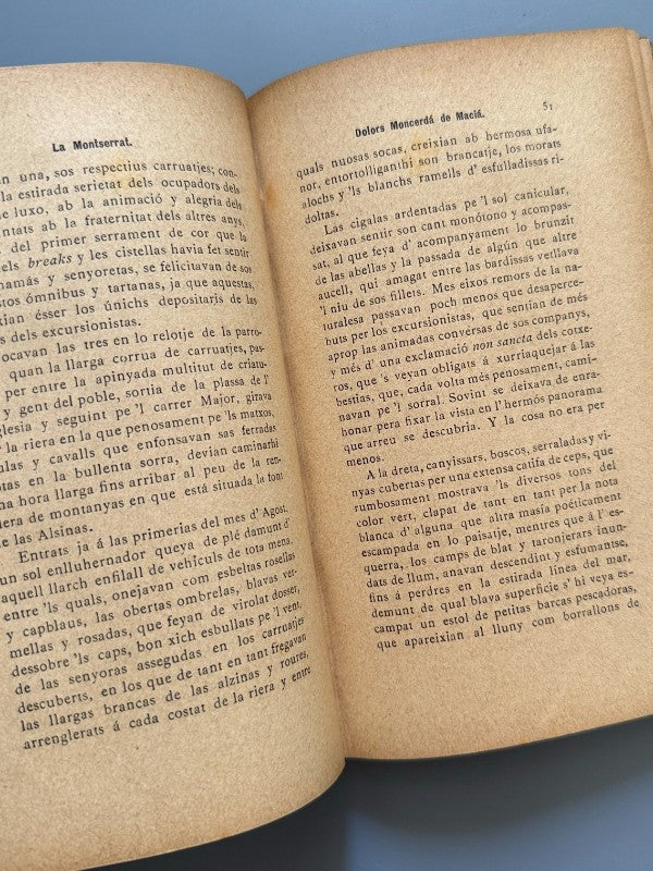 La Montserrat, Dolors Monserdà (dedicado) - Imprenta La Renaixensa, 1893